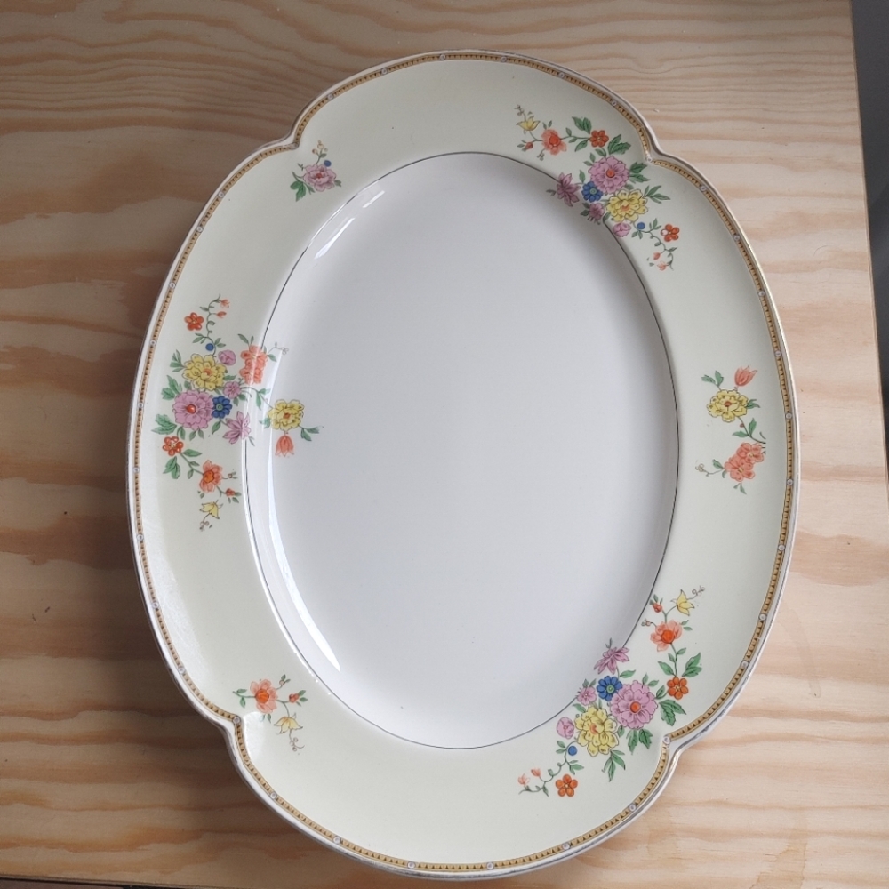 Johnson Brothers Large Art Deco Serving Platter 16" X 12"